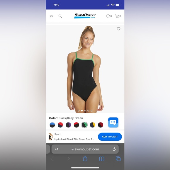 Competition swim suit size 26, black - Picture 3 of 3